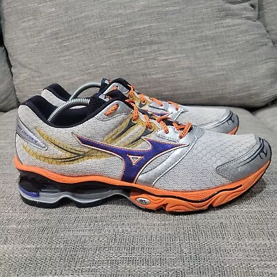 Mizuno Wave Creation 14 Mens Shoes Size 12 White Orange Athletic Running Sneaker • $39.99