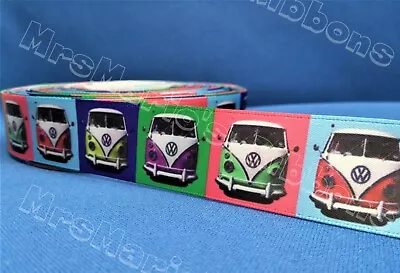 VDub Campervan Pop Art Satin Cake/hair/craft Ribbon @ MrsMario's • £1.79