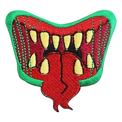 Monster Mouth Patch Monster Patch Embroidery Iron On Sew On Patch 7x7cm • $4.99