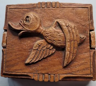 Vintage Burwood Trinket Box With Flying Duck On Lid • $12.99