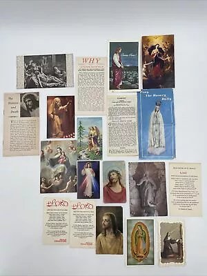 Lot Of Vintage Catholic Ephemera Virgin Mary Jesus God Exorcism Prayers Rosary  • $25