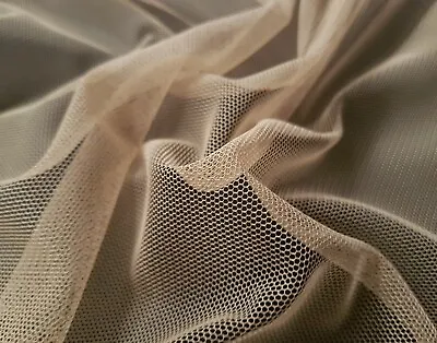1oz/35gsm* - SAND - HEX MESH NET FABRIC - NYLON - INSECTS & CAMPING - 150cm Wide • £1.35
