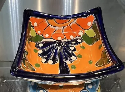 Vintage Mexican Talavera Pottery Trinket Dish 4” Long  • $13.99