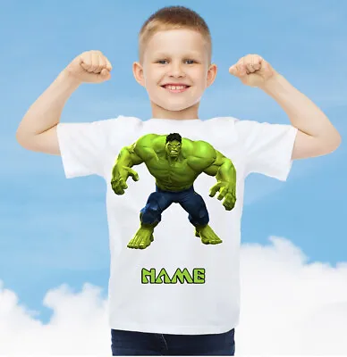 £9.69 • Buy Marvel Superheroes Avengers Hulk Personalised  T-shirt Any Name