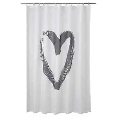 IKEA Curtain Waterproof White Grey Shower Luxury Modern Bathroom Polyester 100% • £8.89