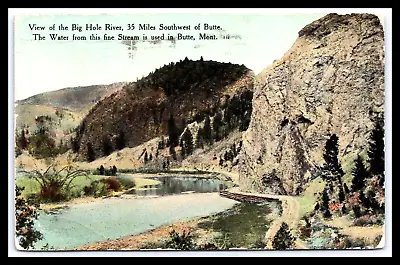 Vintage BIG HOLE RIVER BUTTE MONTANA Jefferson River Beaverhead County MORRIS DB • $11.99