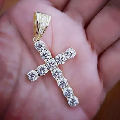 10Ct Cross Pendant  CZ Diamond Necklace  For  Women's Men's BACK IN Stock • $26