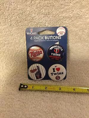 WinCraft 4-Pack MLB Minnesota Twins Pins/Buttons • $8.49