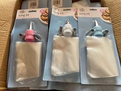 £2 • Buy 22 Packs Of Icing Kit 10 Piece, Piping Tube Bags Cookie Cupcakes Decorating Cake