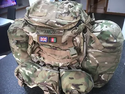British Army MTP Infantry Bergen With Detachable Side Pouches Plus Extra Items. • £250