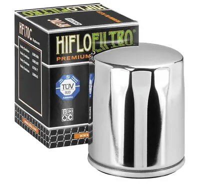 Hiflofiltro HF170C Chrome Oil Filter For Harley-Davidson Motorcycle • $12.85
