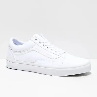 Vans OLD SKOOL Mens Womens All White VN000D3HW00 Low Top Skateboard Shoes • $57.95