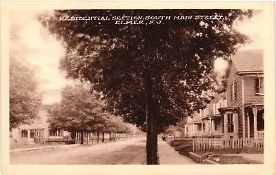 Vintage Postcard- RESIDENTIAL SECTION SOUTH MAIN STREET ELMER N.J Early 1900s • $8.95