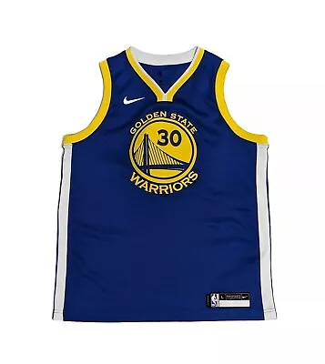 Nike Stephen Curry Golden State Warriors #30 Kids NBA Jersey Size Large 14-16 • $34.99