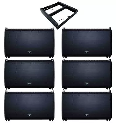 QSC LA112 12  Powered Line Array Loudspeaker Package With Array Frame • $18445.94