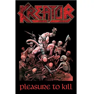 Kreator Pleasure To Kill Poster Flag Official Fabric Textile Wall Banner  • $34.99