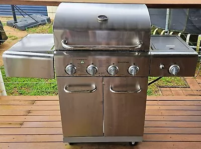 Four Burner Hooded Barbeque With Side Burner - Stainless Steel 4 Burner BBQ • $100