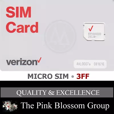 VERIZON MICRO SIM Card 3FF • CDMA 4G LTE • Genuine OEM • VZW NEW • $2.37