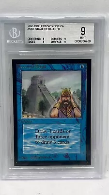 MTG Magic The Gathering CE Collectors Edition Ancestral Recall BGS 9 MINT • $1195