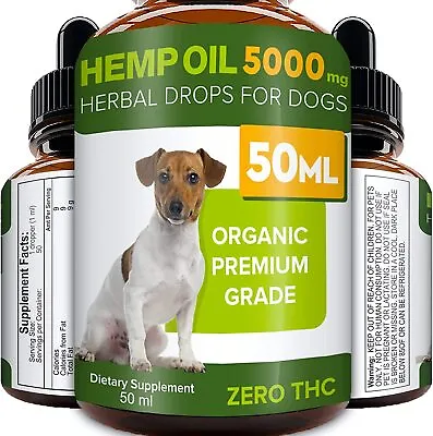 Hemp Oil For Dogs Joint Support UK Pure Premium Grade - Omega-3 6 • $21.24