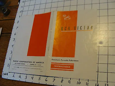 Vintage Paper:early RCA VICTOR TELEVISION Instructions 8pgs Undated But Early • $38.56