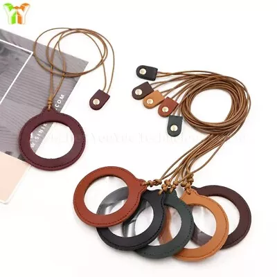 Leather Magnifying Glass Lens Necklace Magnifier Pendant For Reading Crafts Etc • £5.99