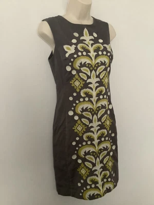 £4.99 • Buy Tabitha Size UK 8 Embroidered Shift Dress Grey With Ethnic Design, Formal