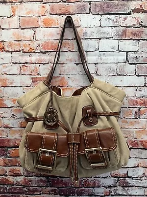 Michael Kors Draw String Soft Lt Brown Leather Satchel Gold Hardware • $67.49