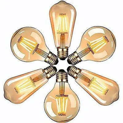 LEDSONE Vintage Edison Light Bulb B22 Or E27 LED Filament Dimmable Light Bulbs • £5.89