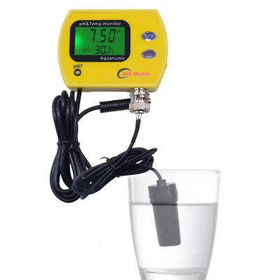 £31.99 • Buy LCD Digital Online PH Meter Aquarium Water Quality Monitor Analyzer Thermometer