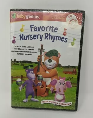 Baby Genius  Favorite Nursery Rhymes  (DVD Region 1 Bonus CD) *Read* • $8.79