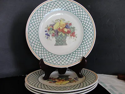 Villeroy & Boch Basket 4 Dinner Plates 10 1/2   Looks New 2 • $79.20