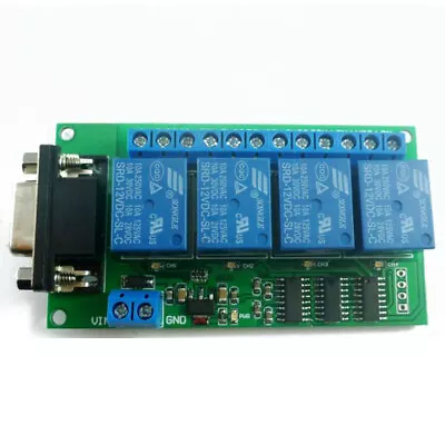 DC 12V 4 Channel RS232 Relay Board PC USB UART DB9 Interface Relay Module *1 • $12.60