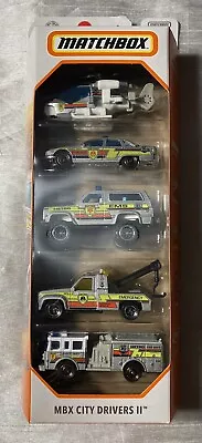 2023 Matchbox MBX City Drivers II 5 Pack 70 Years SPECIAL EDITION Emergency Set • $20
