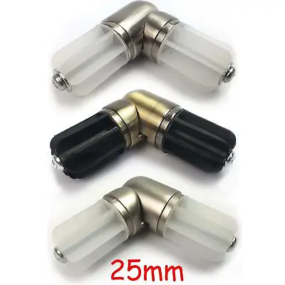 £8.54 • Buy Curtain Pole Elbow Joint Corner 25mm Metal Bay Window Connector