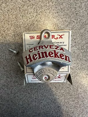 Vintage Star X Heineken Wall Mount Bottle Opener Original Box Never Used • $20