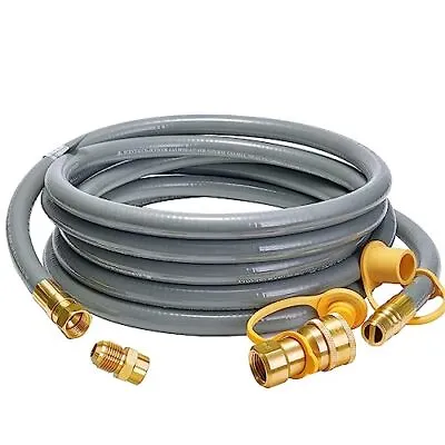 15 Feet 1/2 Inch ID Natural Gas Grill Hose With Quick Connect Fittings Natura • $57.71