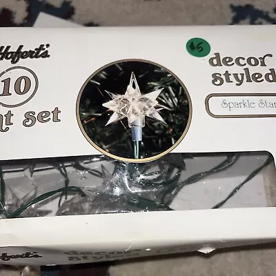 VTG Hofert’s Christmas String Light Set 10 Light Sparkle Star True Atomic Mcm • $25