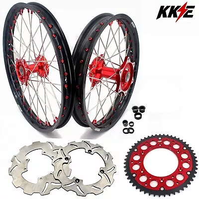 KKE 21/19 Cast Wheels For Honda 2015-2024 CRF250R CRF450R Dirt Bike Rims Set • $569