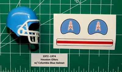 1972 - 1974 Houston Oilers *DIECUT DECALS* & Football Gumball Helmets NCAA Blue • $6.50