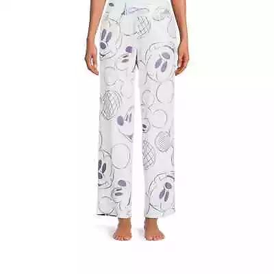 Disney Mickey Mouse Womens Size 3XL Pants Pajama Lounge Comfy White Purple Stain • $10.99
