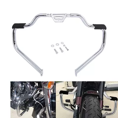 Chrome Mustache Engine Guard Bar Fit For Harley Softail Low Rider Fat Boy 18-24 • $129.50