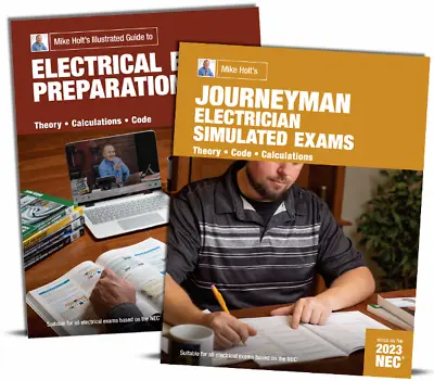 Mike Holt's 2023 Electrician Exam Prep Book & Journeyman Simulated Exams • $90
