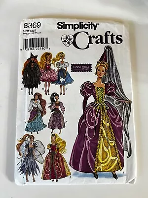 Simplicity 8369 Barbie Witch Gypsy Harem Fairy Renaissance Medieval Pattern • $9.99