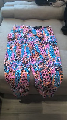 Vintage 80s Dinosaur Sportswear Pants Parachute Beach Surf Skate Large • $65