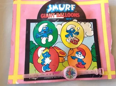 $11.21 • Buy Vintage Vending Display Card  Smurf Giant Balloons  Dexterity Watch