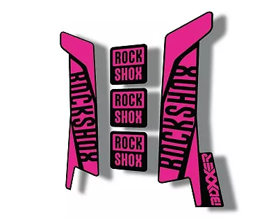 Rock Shox BOXXER 2017 Mountain Bike Cycling Decal Kit Sticker Adhesive Pink • $19.99