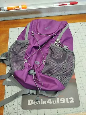 REI Sprig 12 Kids' Backpack Girls 5-8 Year Old's Purple Water Bladder Good Pre • $11.99