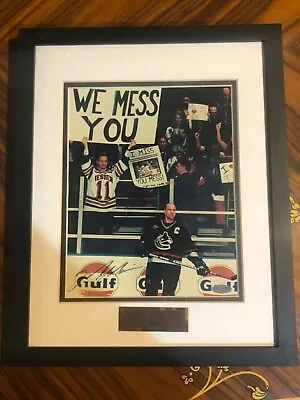 Mark Messier Autographed Vancouver Canucks 8x10 Framed Photo Steiner WE MESS YOU • $249.99