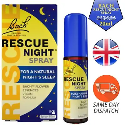 £8.55 • Buy Bach Rescue Remedy Night Spray Free From Sedatives Natural Nights Sleep 20ml